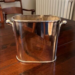 Vintage Pottery Barn Silver Plate Wine Bottle Holder with Divider